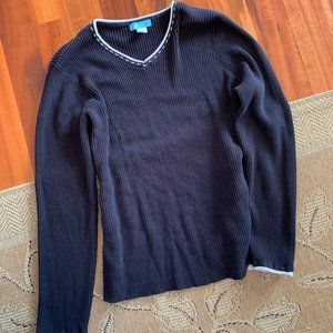 Black V Neck Sweater (M)